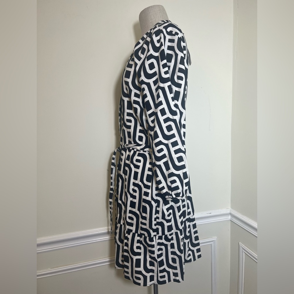 Zara geometric print linen blend - Picture 3 of 8
